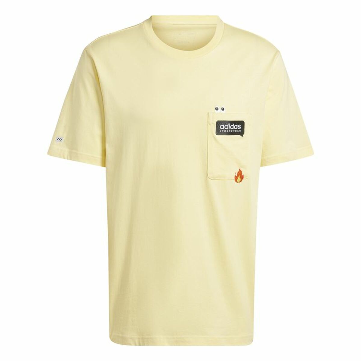 T-shirt med kortärm Herr Adidas Remoji Pocket Graphic Gul Gyllene