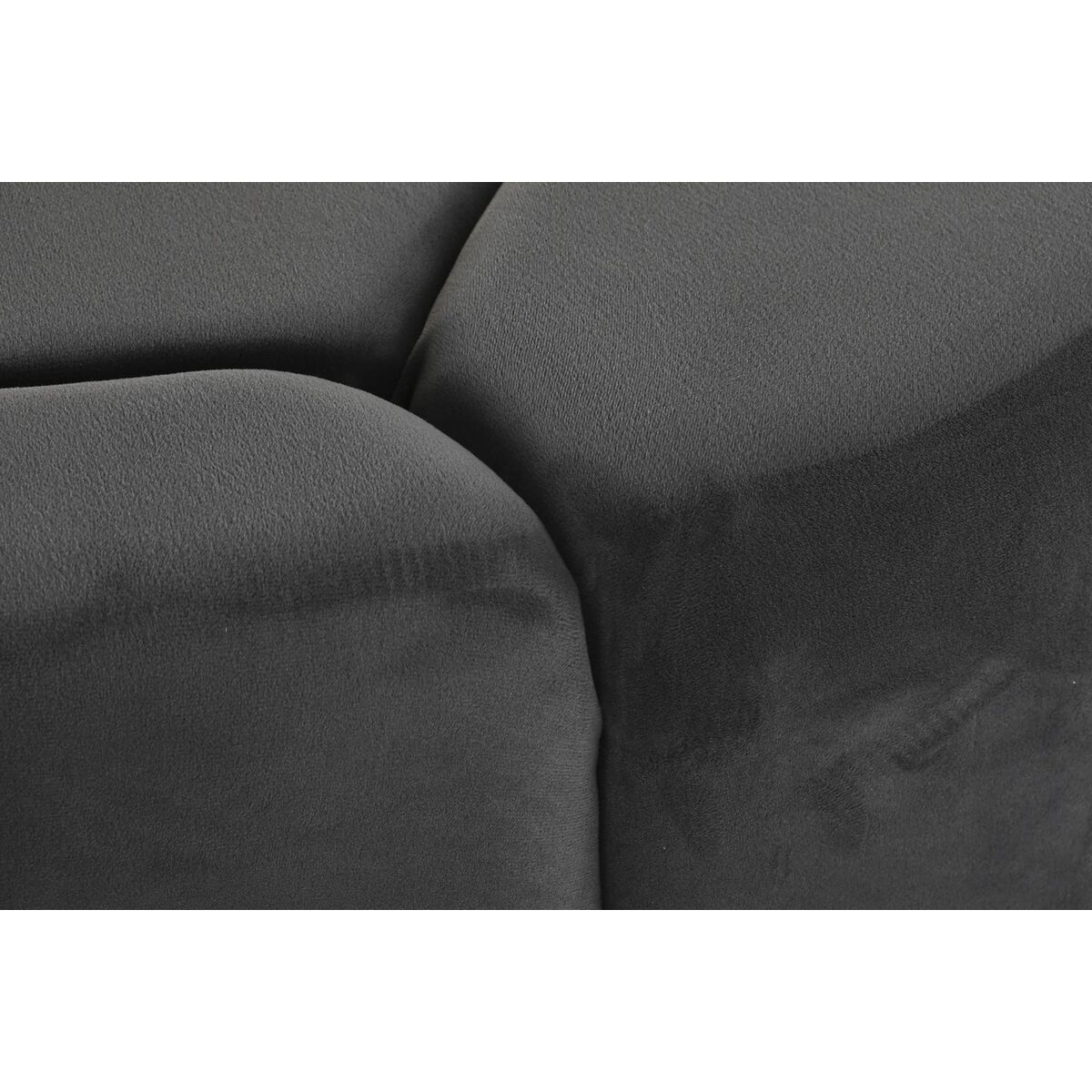 Fotpall DKD Home Decor Grå 30 % Polyester (85 x 85 x 48 cm) - 2
