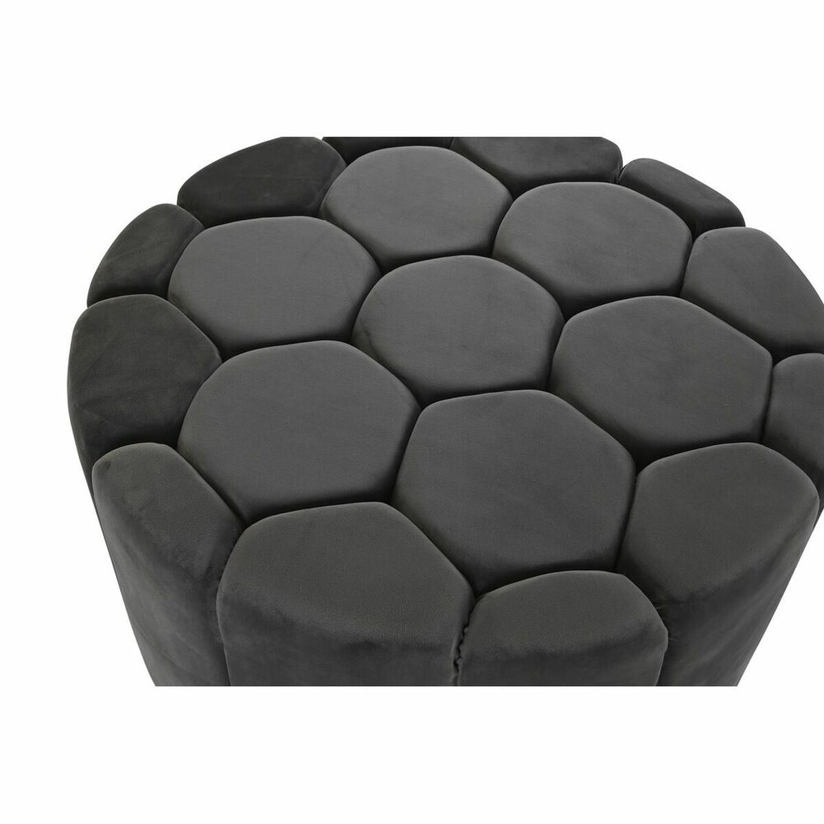 Fotpall DKD Home Decor Grå 30 % Polyester (85 x 85 x 48 cm) - 3