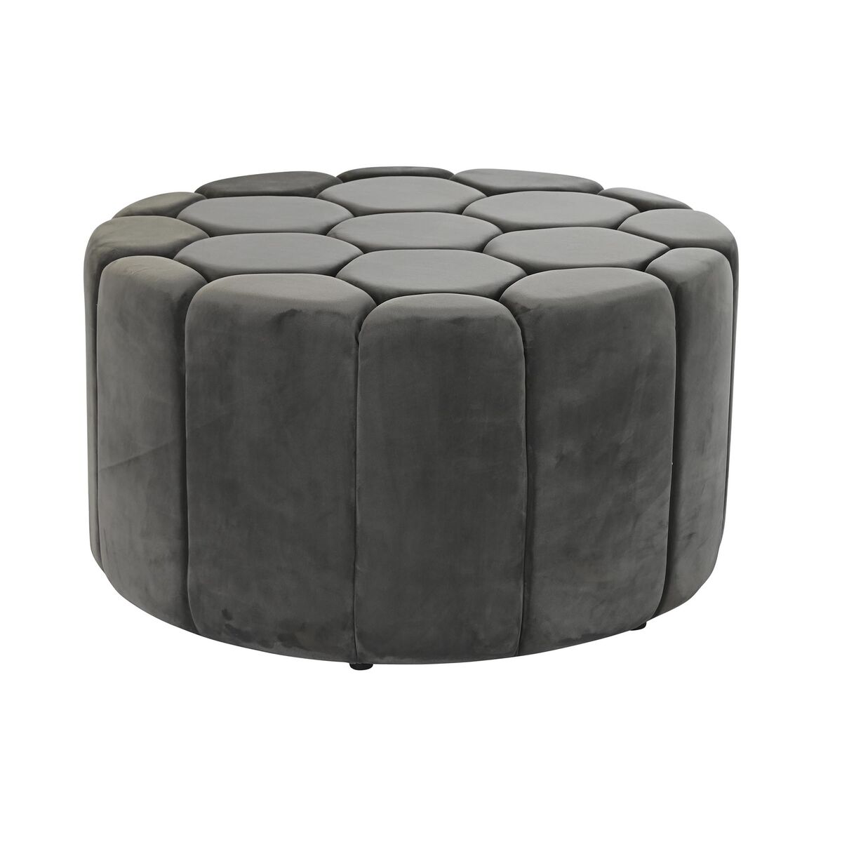 Fotpall DKD Home Decor Grå 30 % Polyester (85 x 85 x 48 cm)