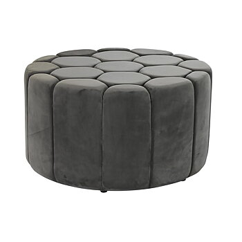 Fotpall DKD Home Decor Grå 30 % Polyester (85 x 85 x 48 cm)