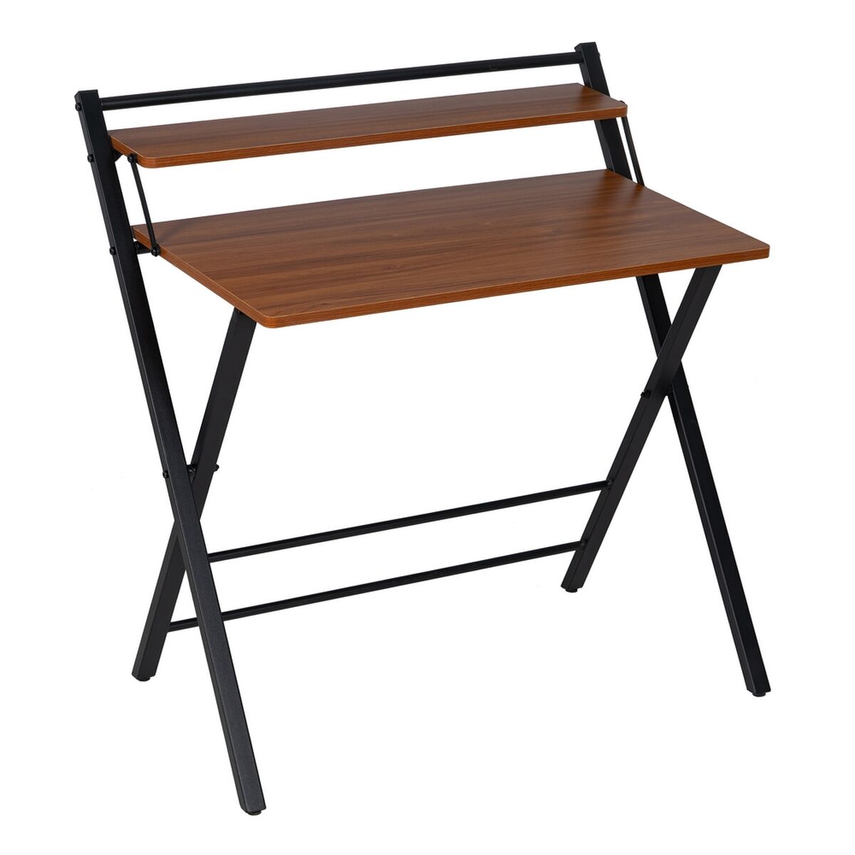 Skrivbord Brun Svart Järn Trä MDF 87 x 56 x 87 cm - 2