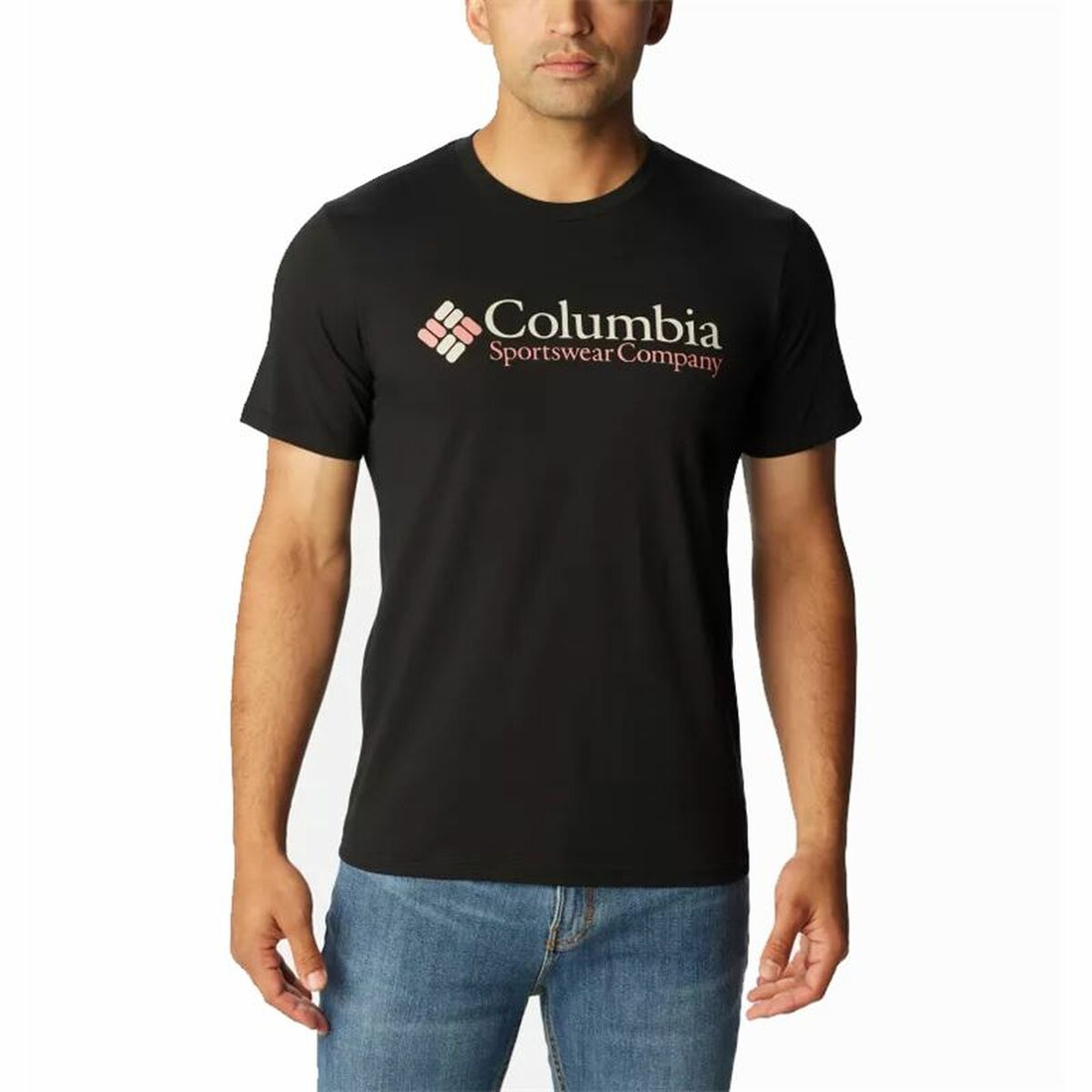 T-shirt med kortärm Herr Columbia CSC Basic Svart