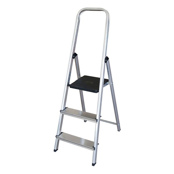 Hoppvikbar trappstege, 3 steg Aluminium