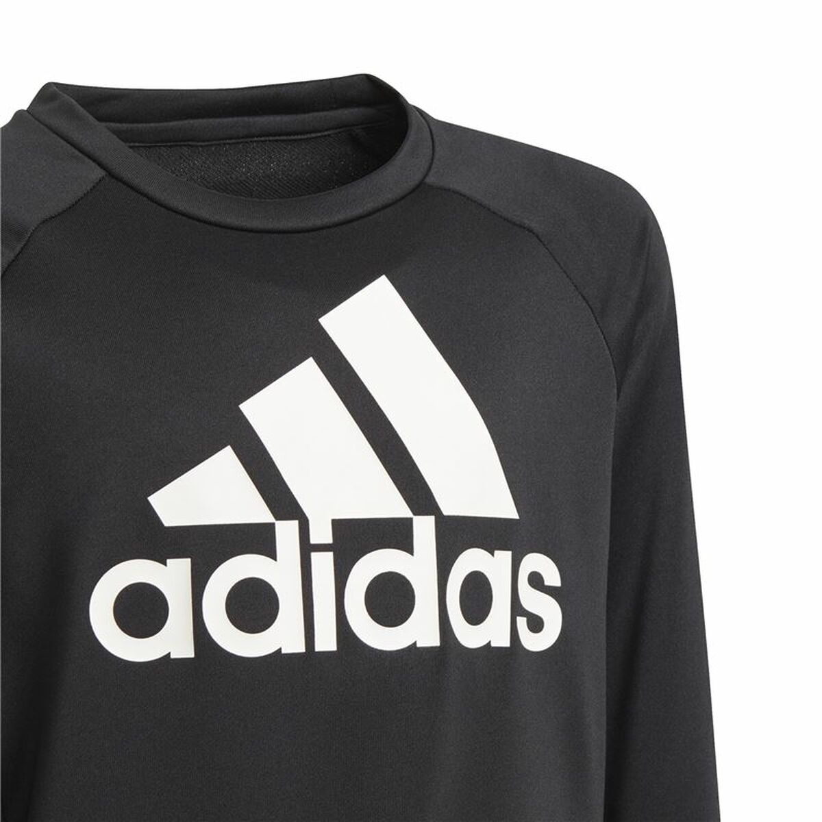 Tröja utan huva Barn Adidas Designed To Move Big Logo Svart - 9
