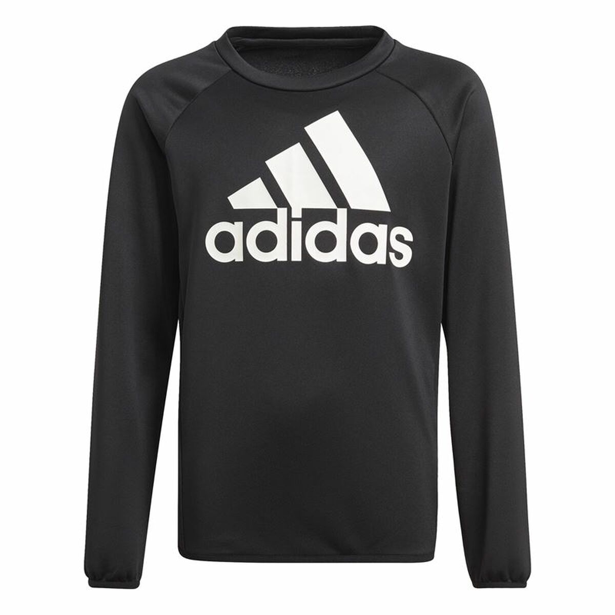 Tröja utan huva Barn Adidas Designed To Move Big Logo Svart - 5