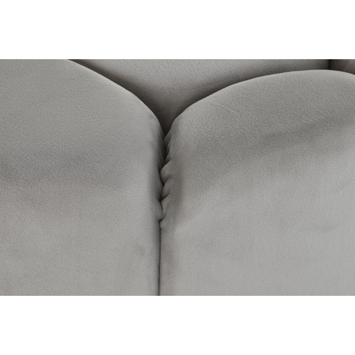 Fotpall DKD Home Decor Beige Polyester Trä MDF (86 x 86 x 48 cm) - 2