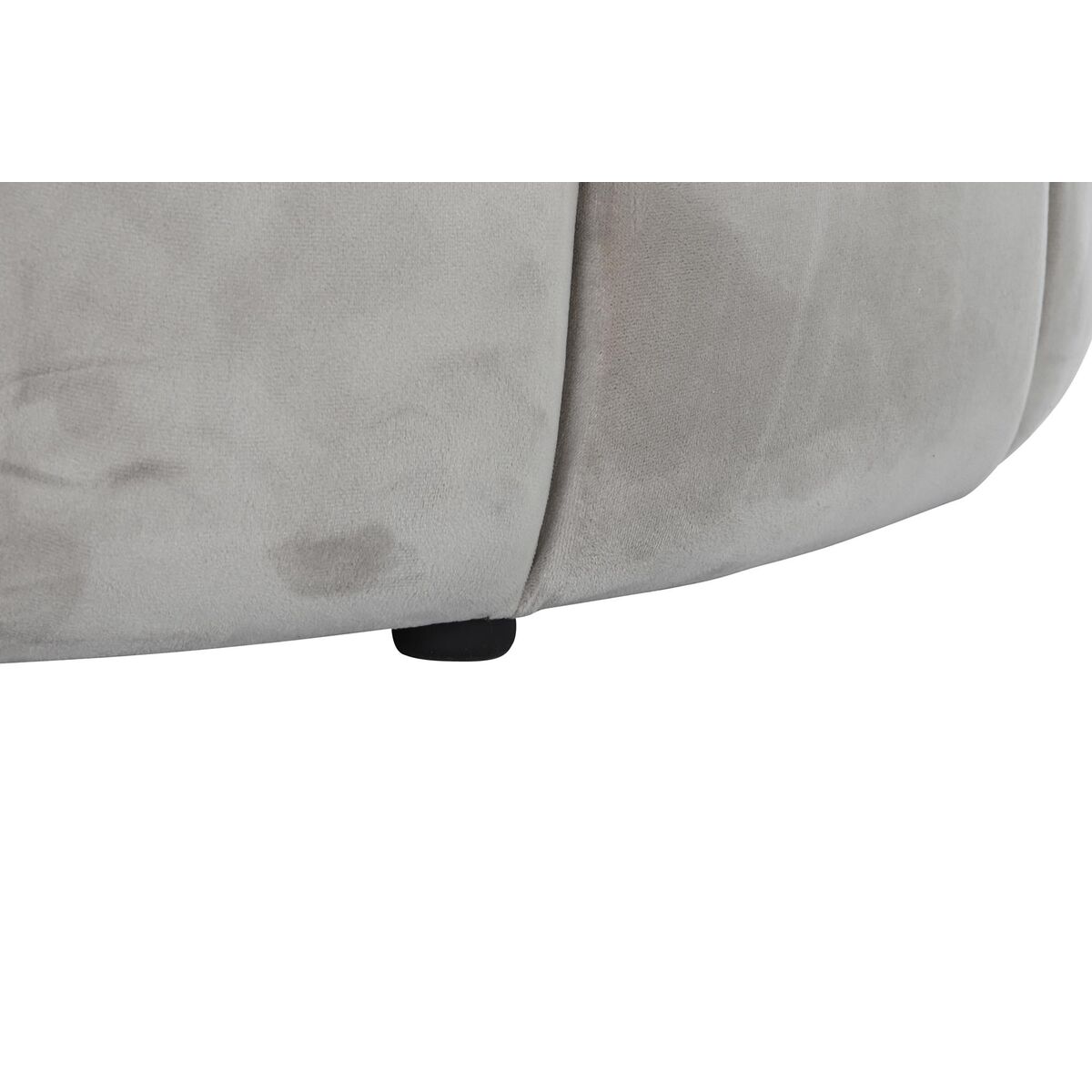 Fotpall DKD Home Decor Beige Polyester Trä MDF (86 x 86 x 48 cm) - 4
