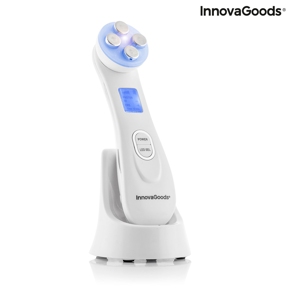 Ansiktsmassager med radiofrekvens, fototerapi och elektrostimulering Wace InnovaGoods V0103440 (Renoverade A) - 8
