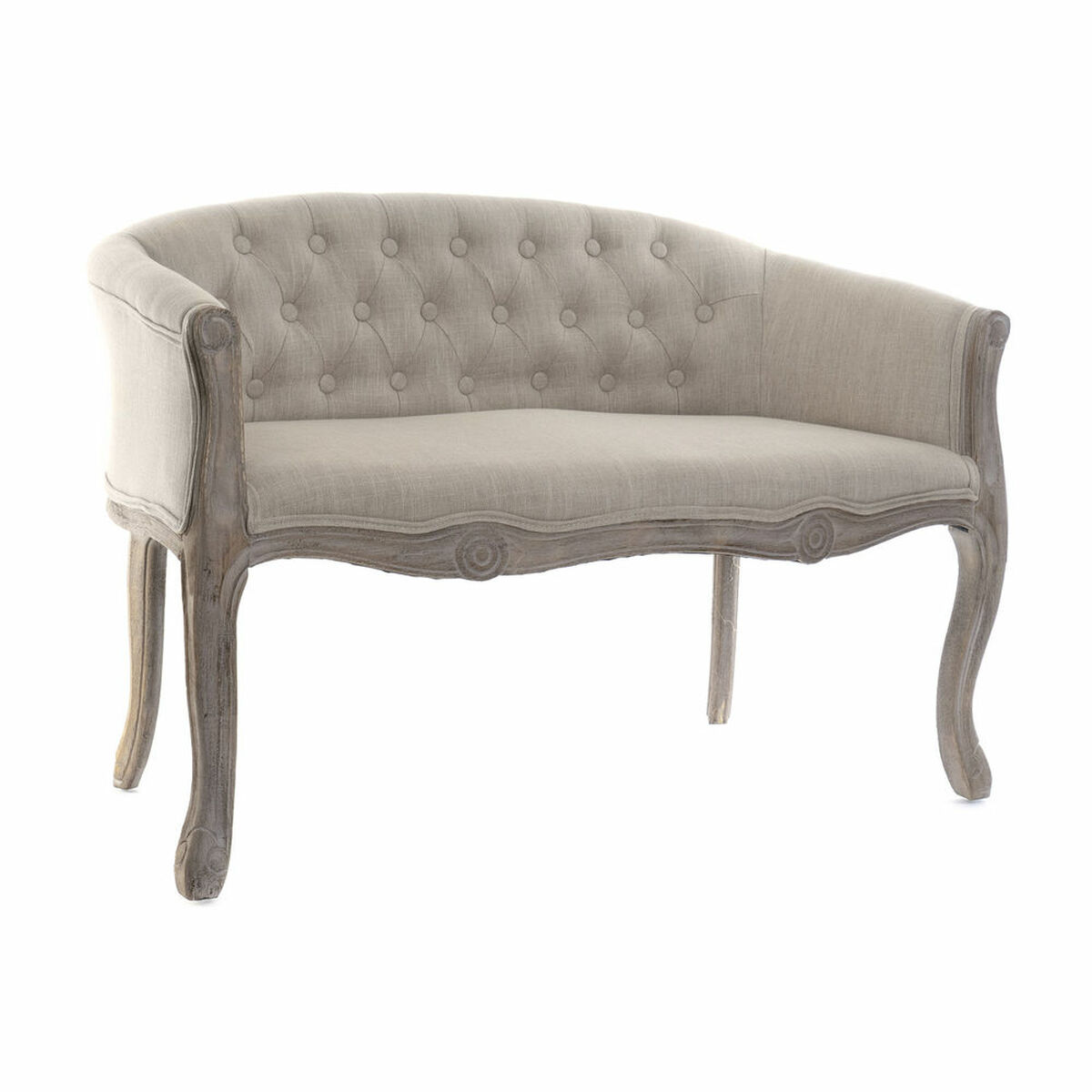 Soffa DKD Home Decor Grå Polyester Gummiträ (107 x 61 x 71 cm) - 4