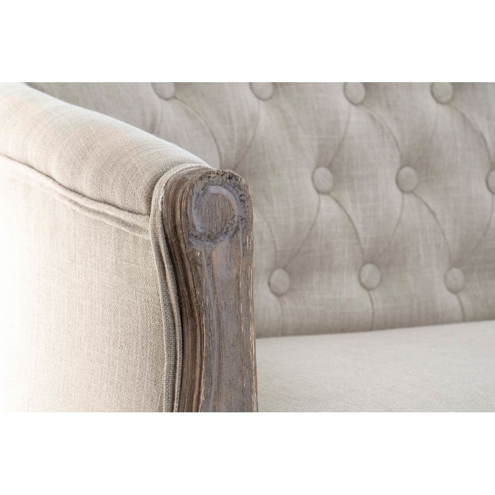 Soffa DKD Home Decor Grå Polyester Gummiträ (107 x 61 x 71 cm) - 3