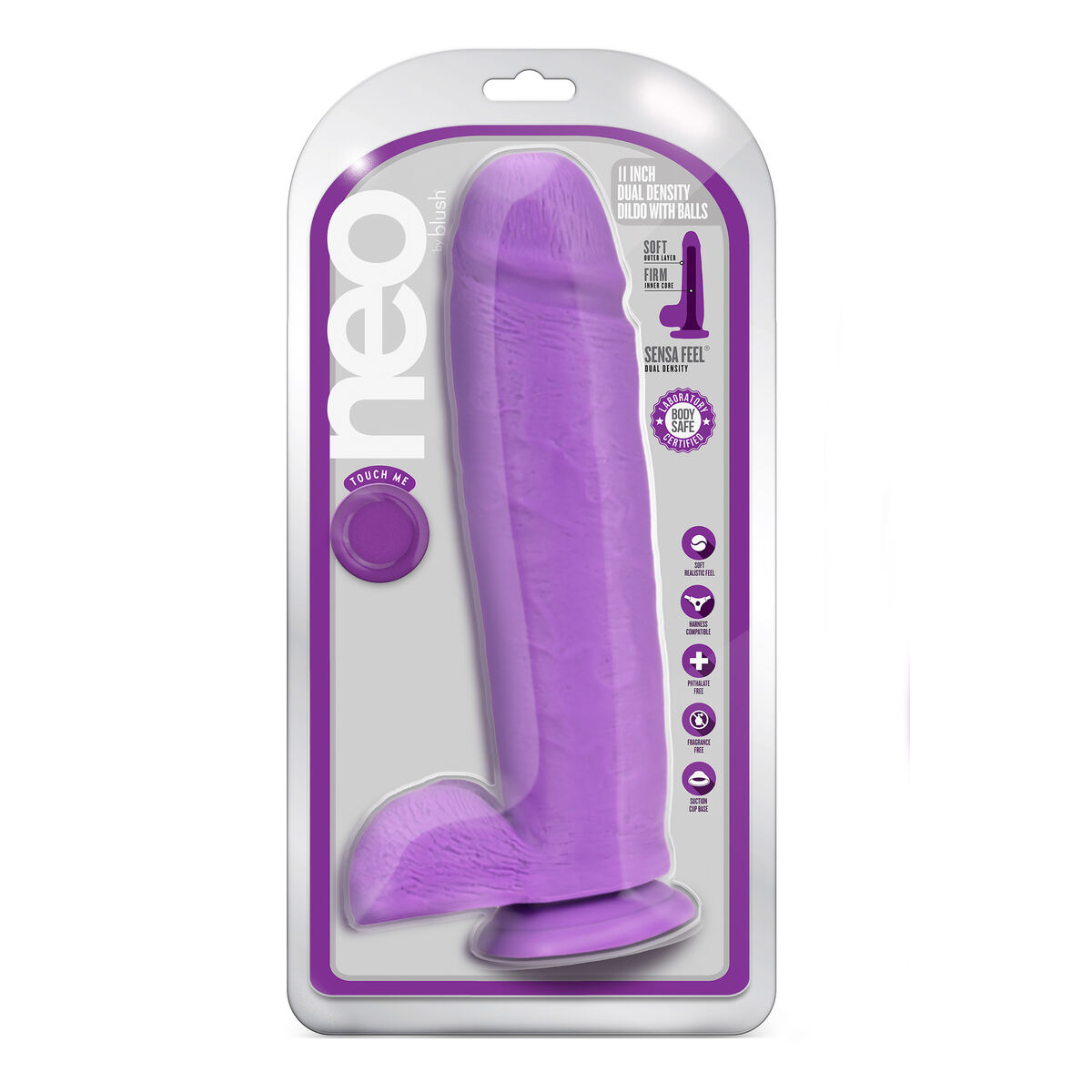 Realistisk dildo Blush Neo PVC Ø 5,3 cm (21,6 cm) - 4