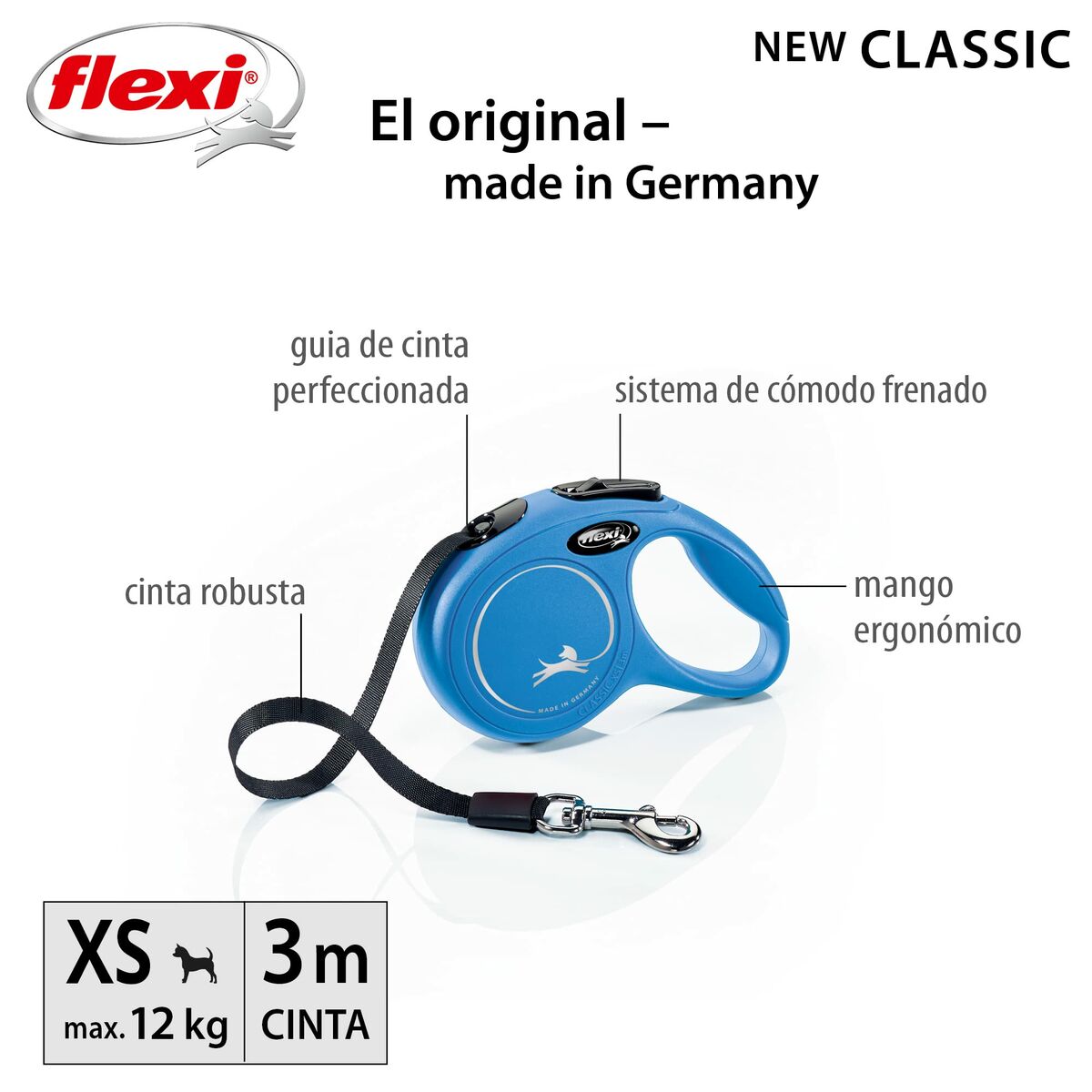 DoHundkoppel Trixie New Classic Blå 3 m - 2