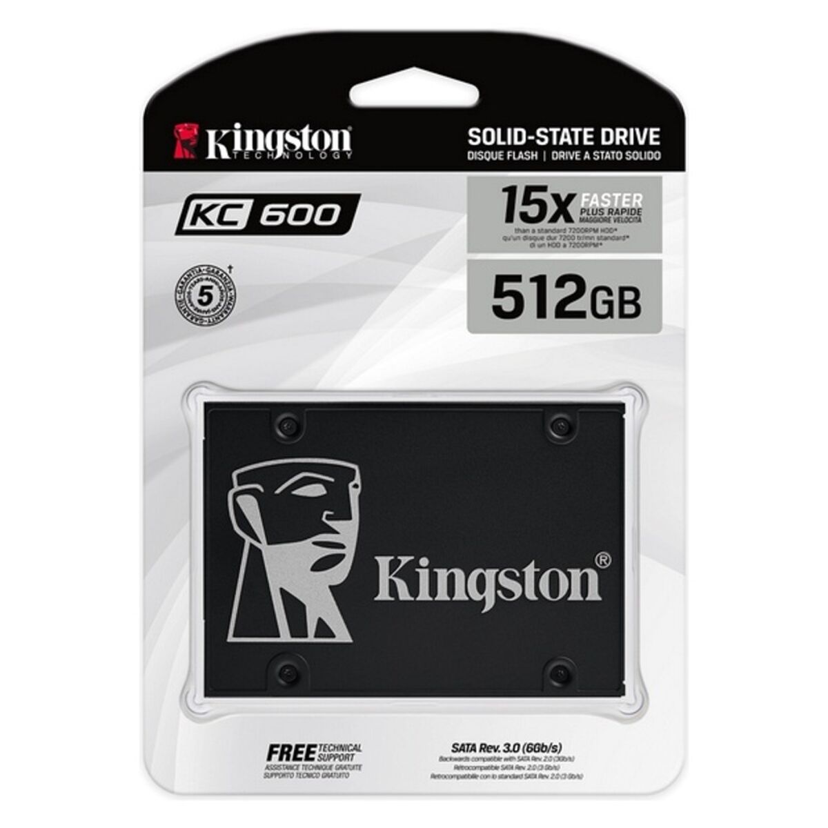 Hårddisk Kingston KC600 2.5" SSD 1 TB SSD - 7