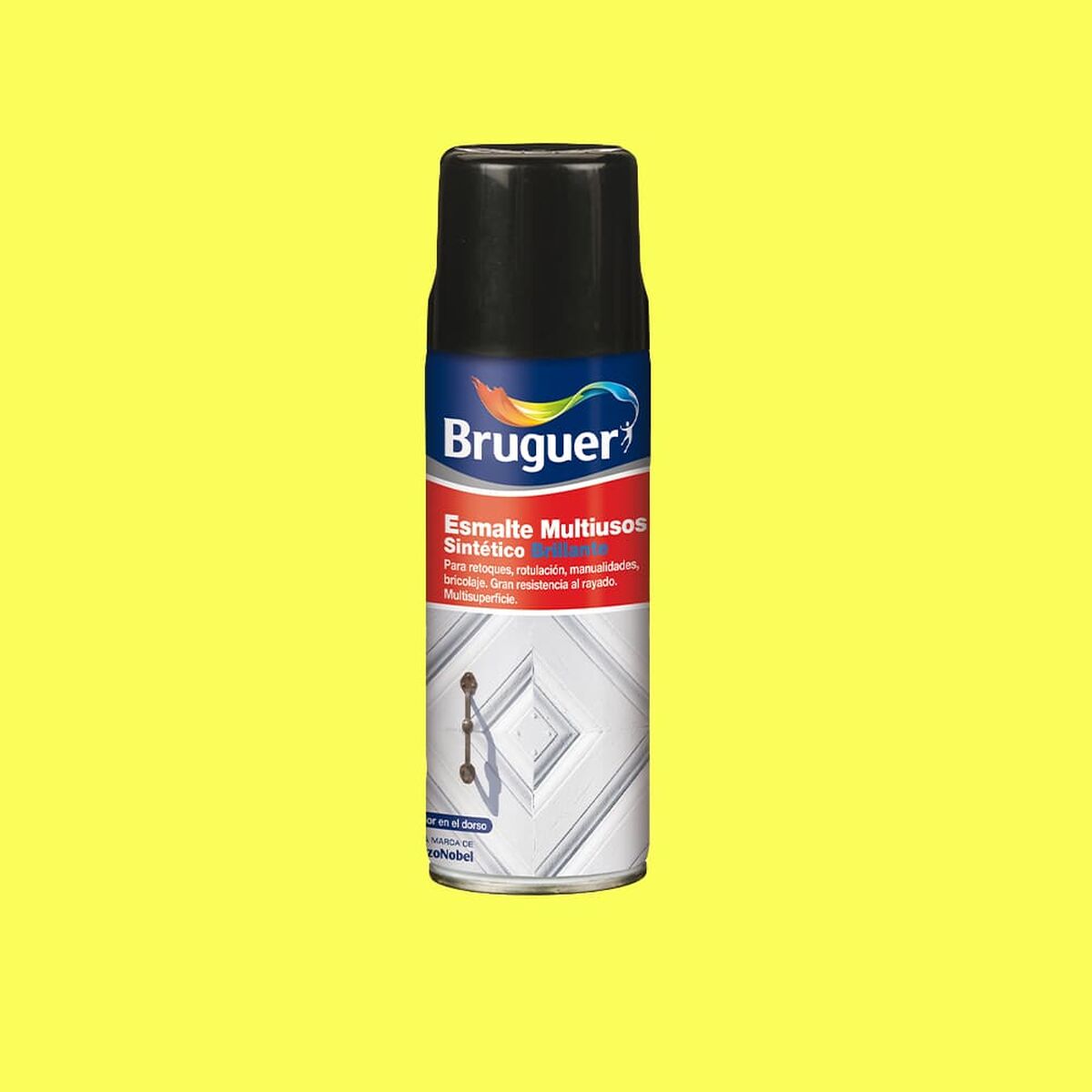 Syntetisk emaljfärg Bruguer 5197985 Spray Flera användningsområden Citron 400 ml - 2