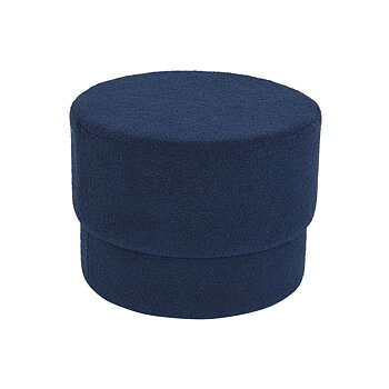 Fotpall DKD Home Decor Blå Sammet 55 x 55 x 40 cm