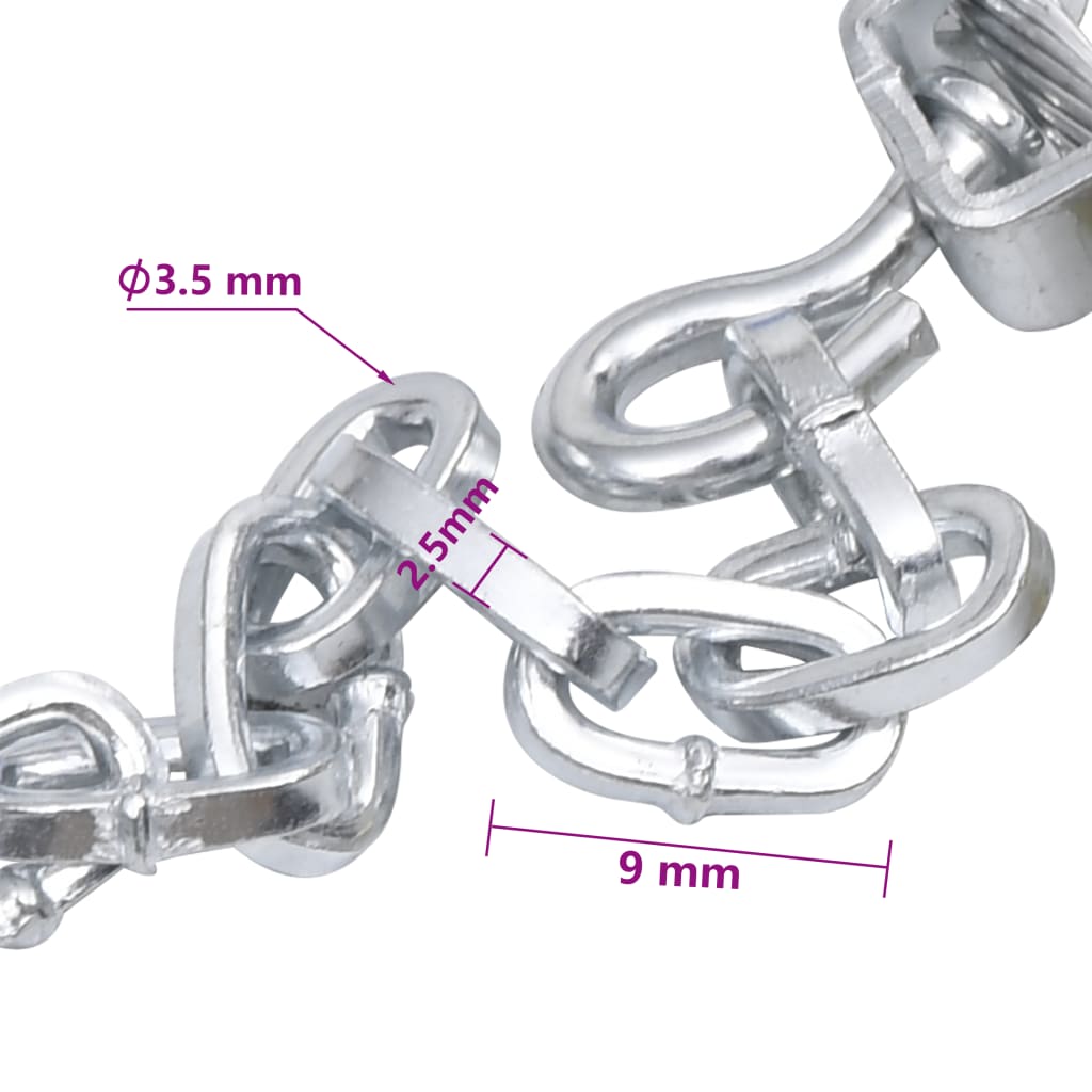 vidaXL Snökedjor till bil 2-pack 9 mm KN90 - 8