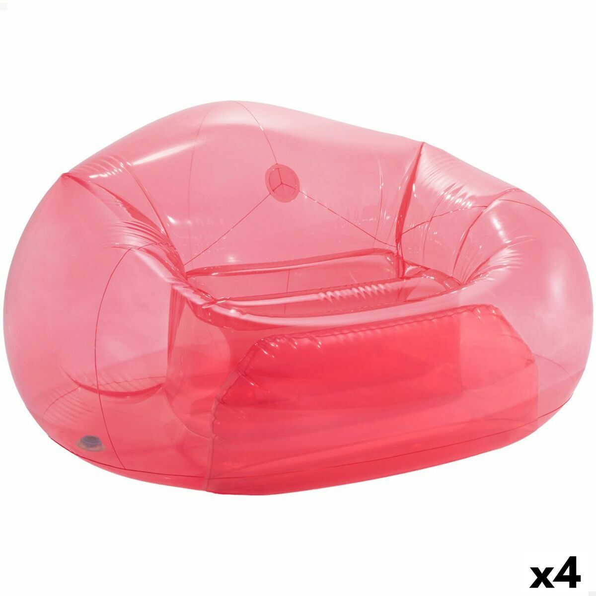 Uppblåsbar poolstol Intex Beanless Transparent Rosa 137 x 74 x 127 cm (4 antal) - 8