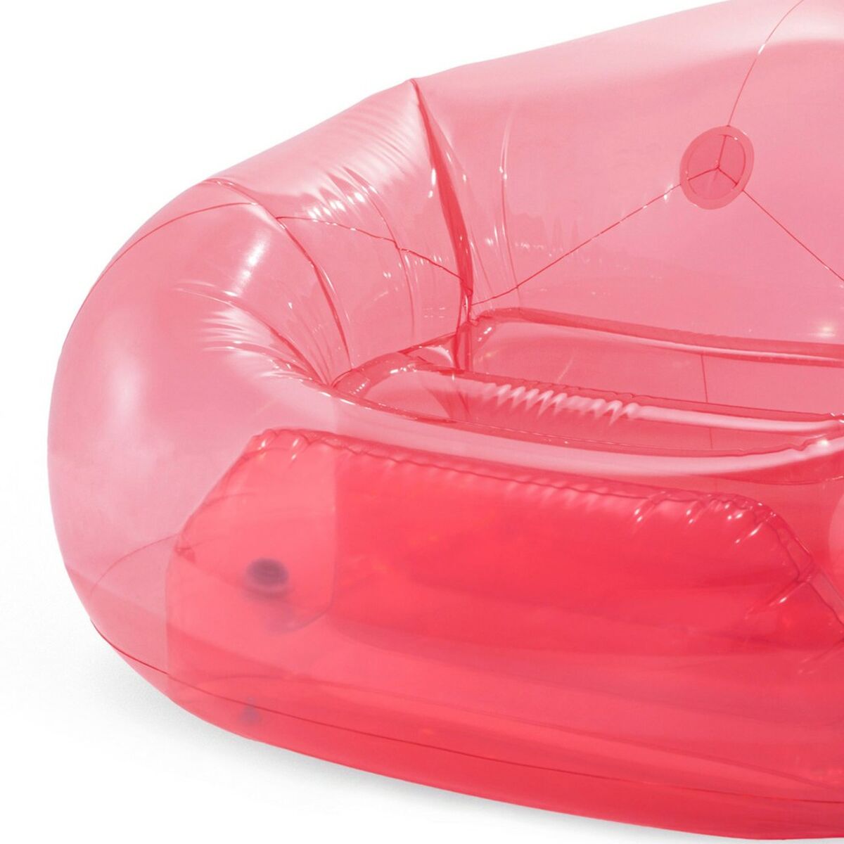 Uppblåsbar poolstol Intex Beanless Transparent Rosa 137 x 74 x 127 cm (4 antal) - 14