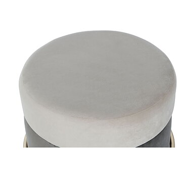 Fotpall DKD Home Decor Brun Grå Gyllene Metall 48 x 48 x 46 cm