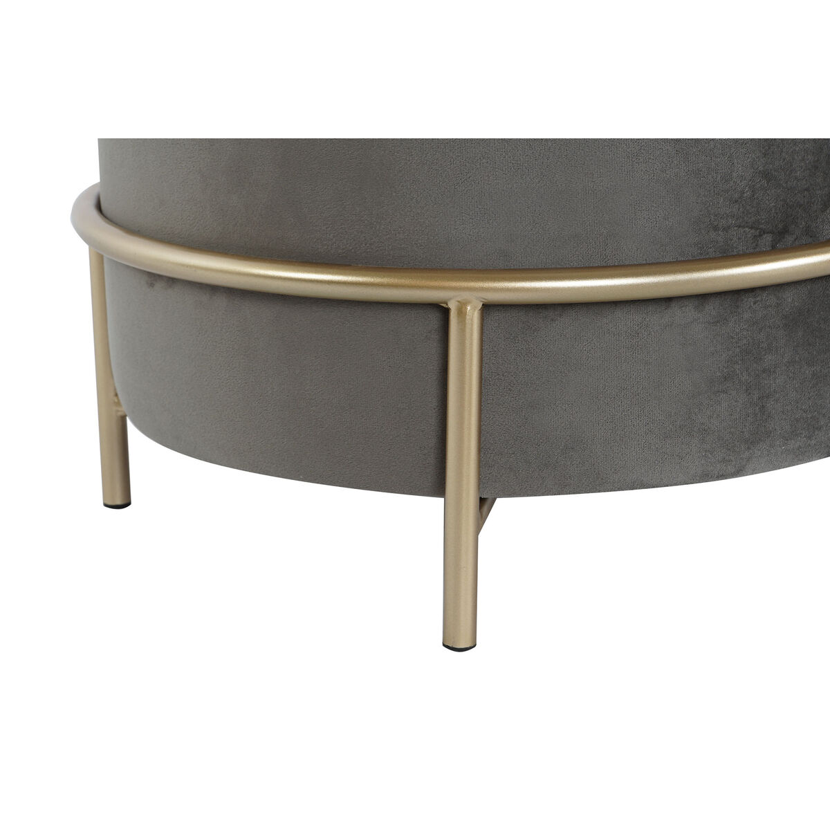 Fotpall DKD Home Decor Brun Grå Gyllene Metall 48 x 48 x 46 cm - 4