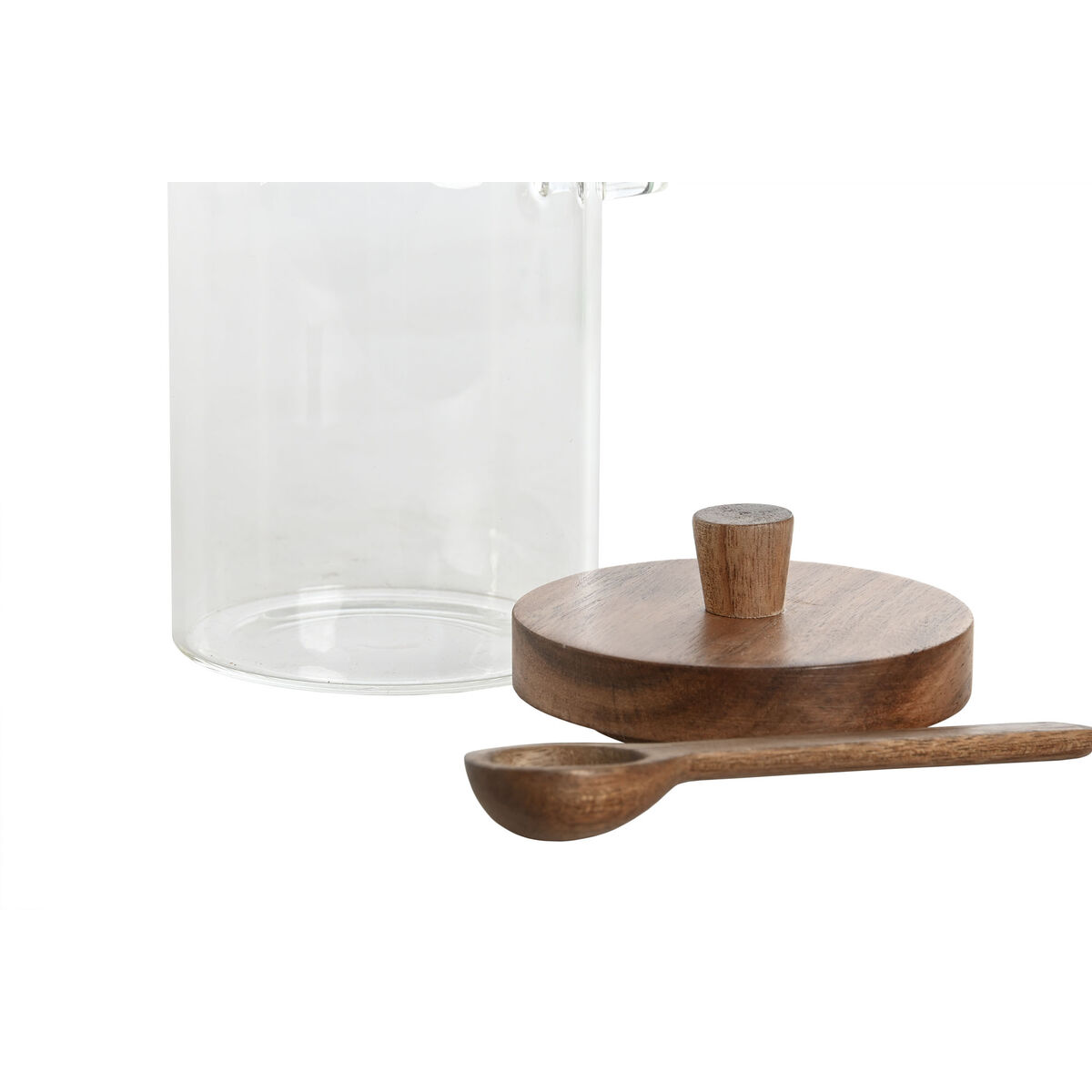 Burk Home ESPRIT Brun Transparent Akaciaträ Borosilikatglas 650 ml - 2