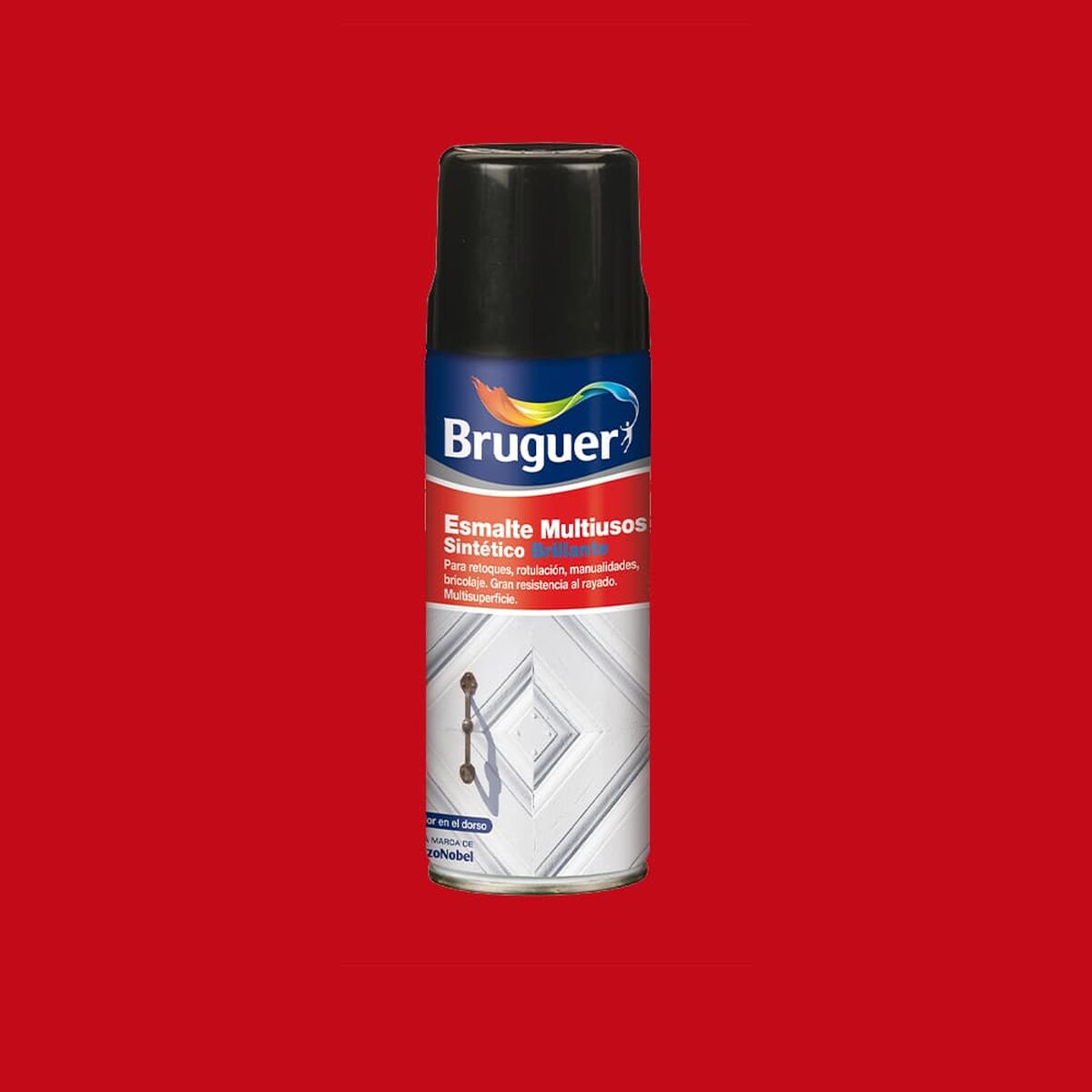 Syntetisk emaljfärg Bruguer 5197988 Spray Flera användningsområden Vermillion Red 400 ml - 2