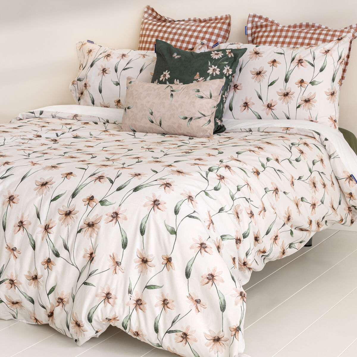 Set med kuddfodral HappyFriday Tinny bloom  Multicolour 2 Delar - 10