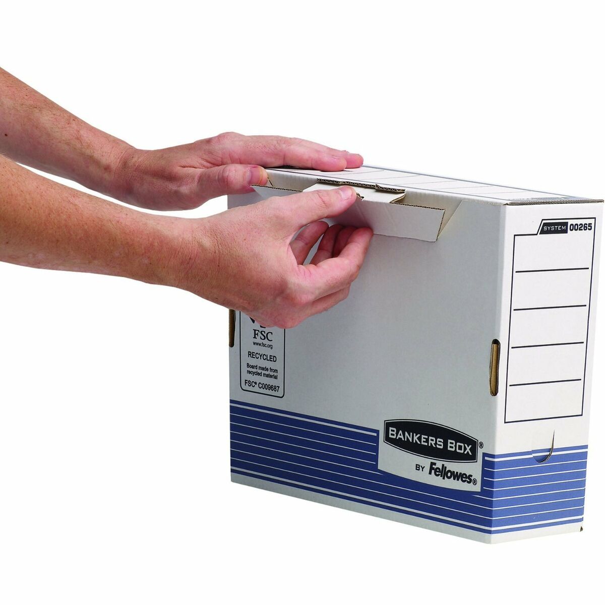 Filbox Fellowes Blå Vit A4 100 mm (10 antal) - 3