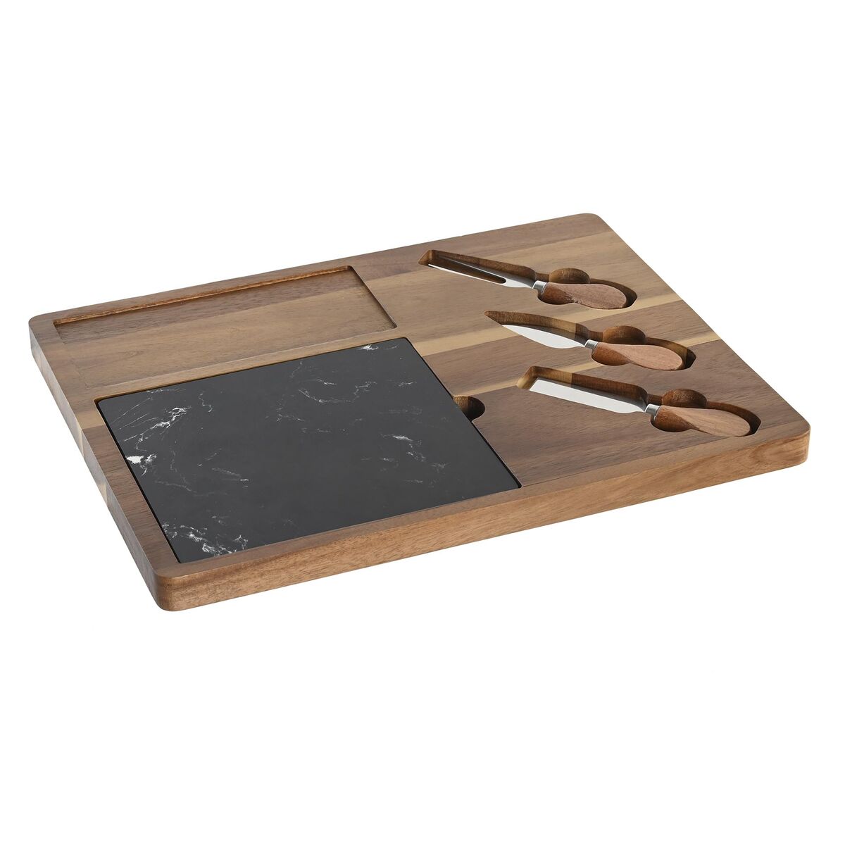 Ostbricka DKD Home Decor Marmor Akaciaträ 36 x 27 x 2 cm - 4