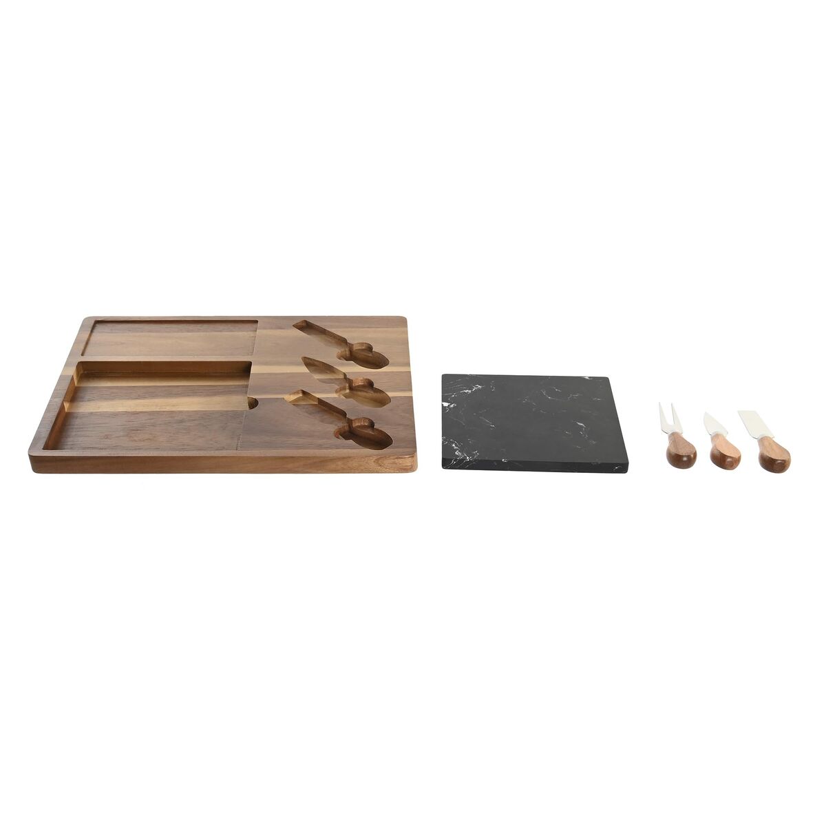 Ostbricka DKD Home Decor Marmor Akaciaträ 36 x 27 x 2 cm - 2