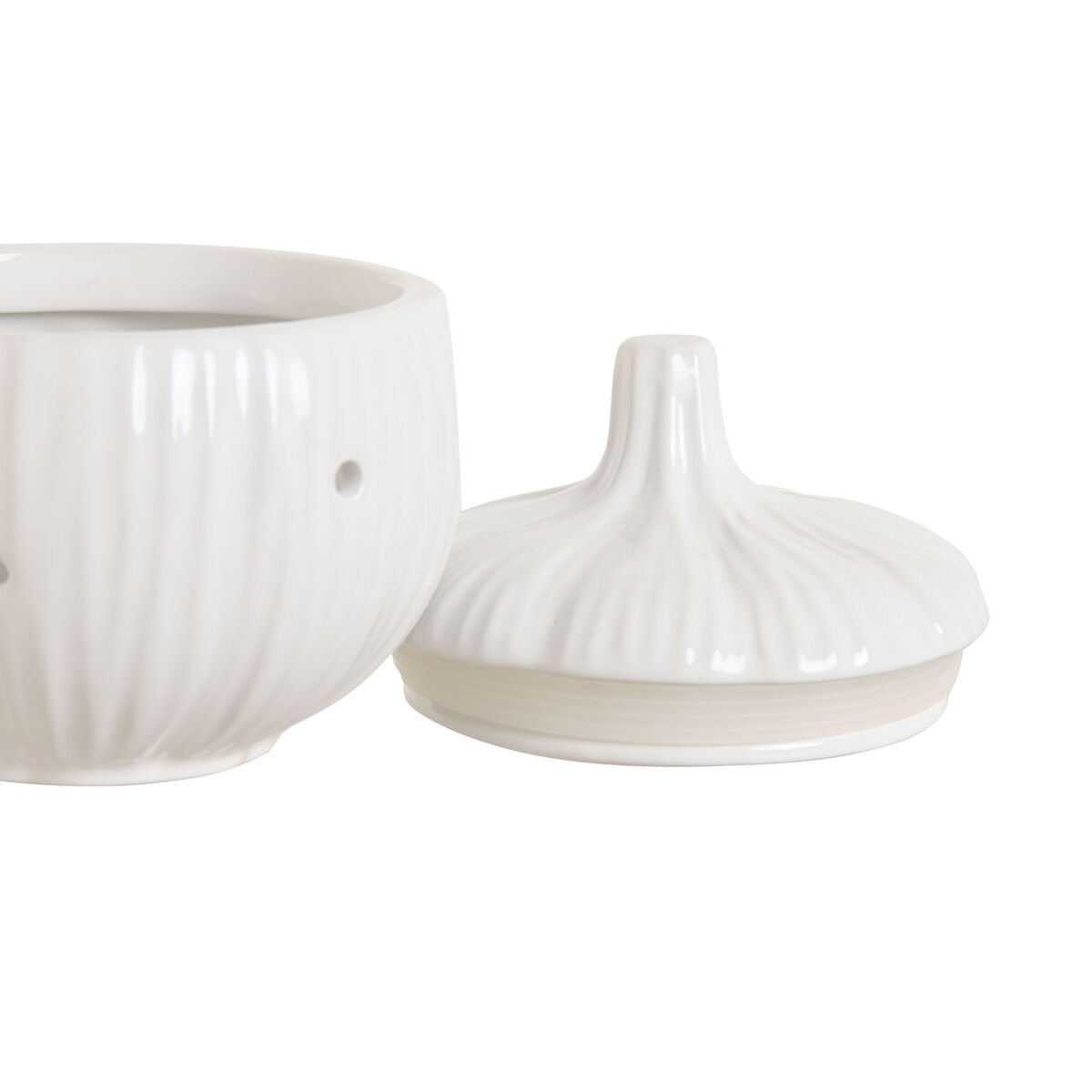 Burk Home ESPRIT Vit Silikon Stengods Vitlök ajos - 2