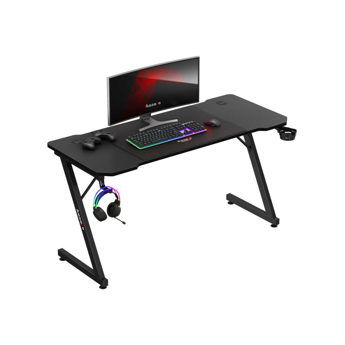 Skrivbord Huzaro HZ-Hero 3.3 Svart 140 x 60 cm - 7
