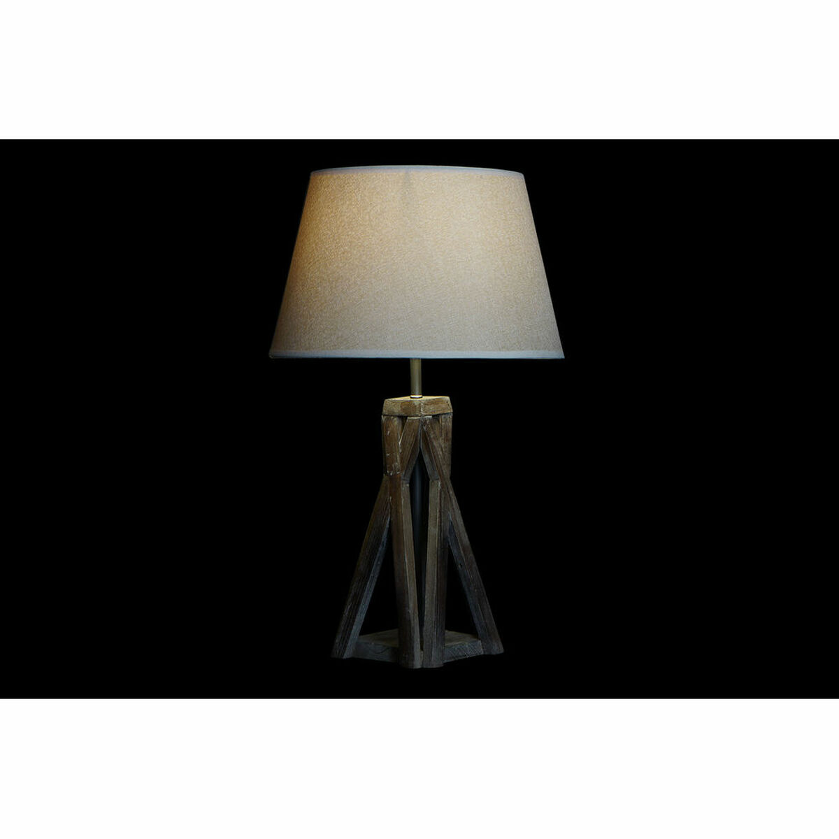 Bordslampa DKD Home Decor Trä Bomull Mörkbrun (35 x 35 x 56 cm) - 2
