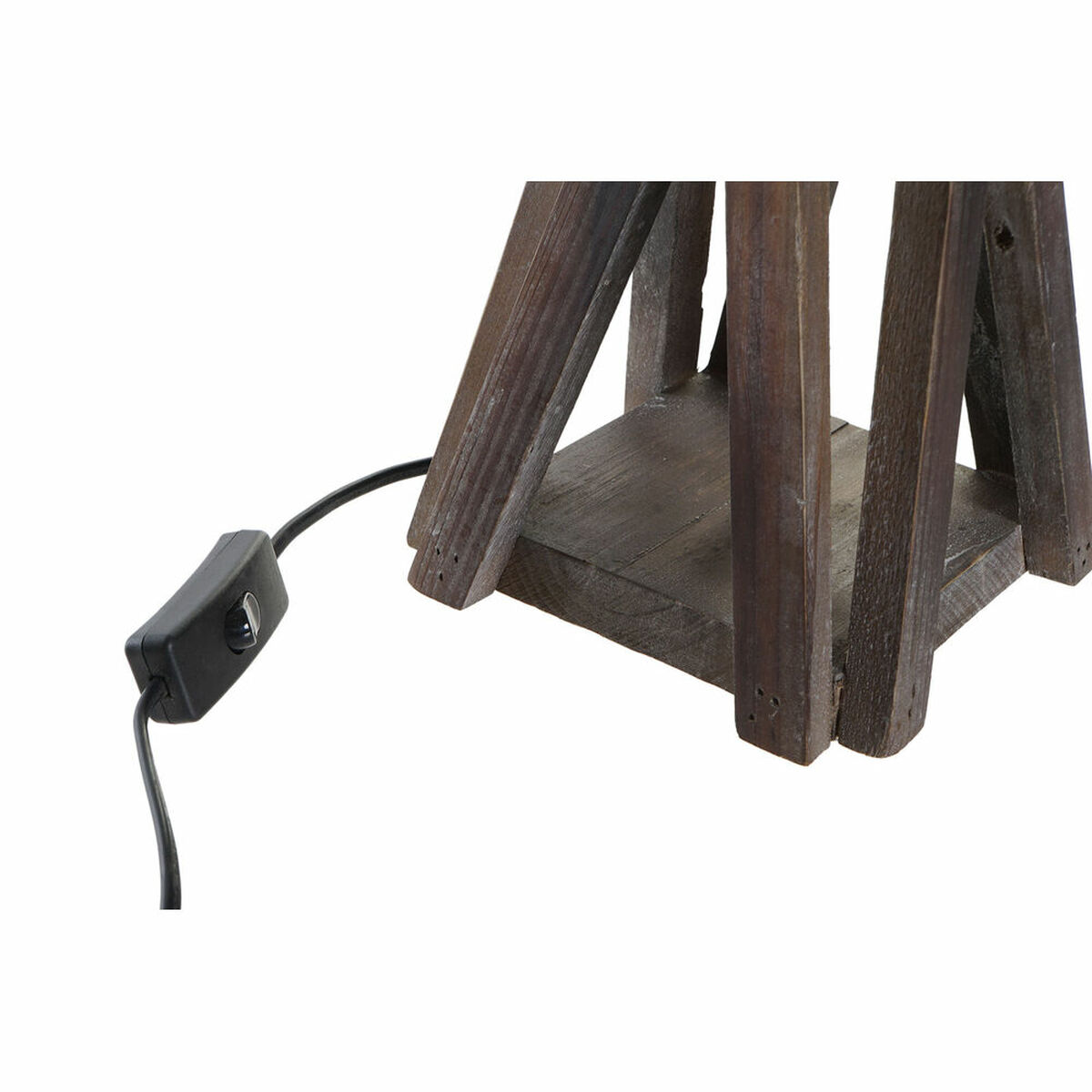 Bordslampa DKD Home Decor Trä Bomull Mörkbrun (35 x 35 x 56 cm) - 4