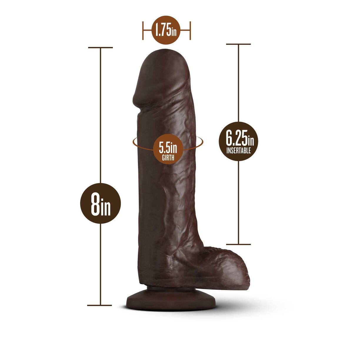 Realistisk dildo Blush Loverboy PVC Ø 4 cm (15,8 cm) - 5