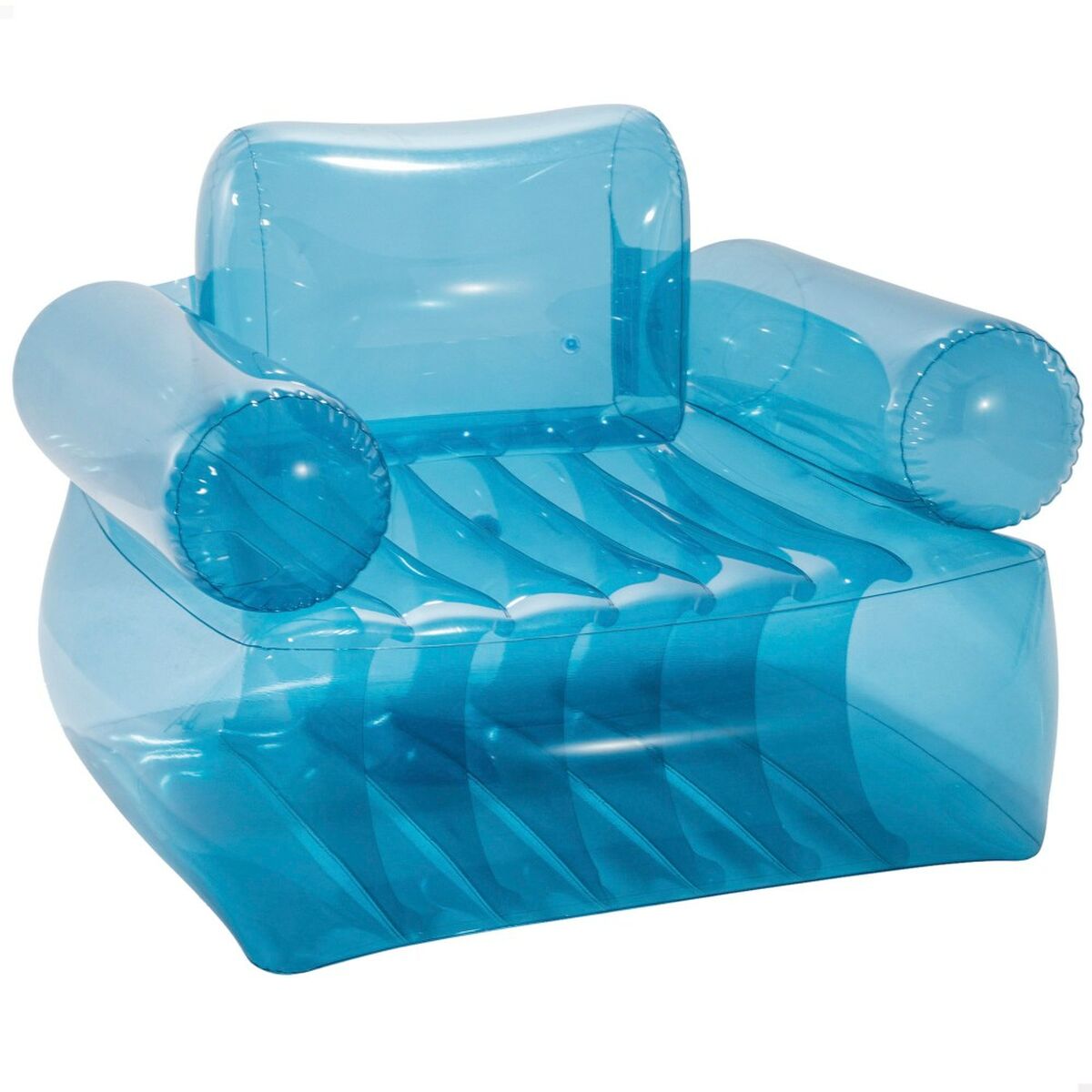 Uppblåsbar poolstol Intex Blå Transparent 109 x 79 x 107 cm (4 antal) - 5