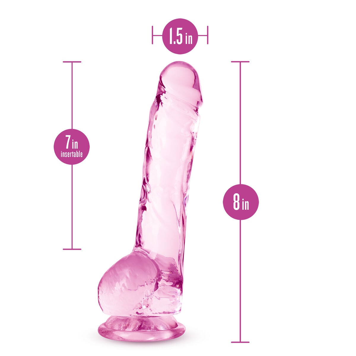 Realistisk dildo Blush Naturally Yours TPE Ø 3,3 cm - 5