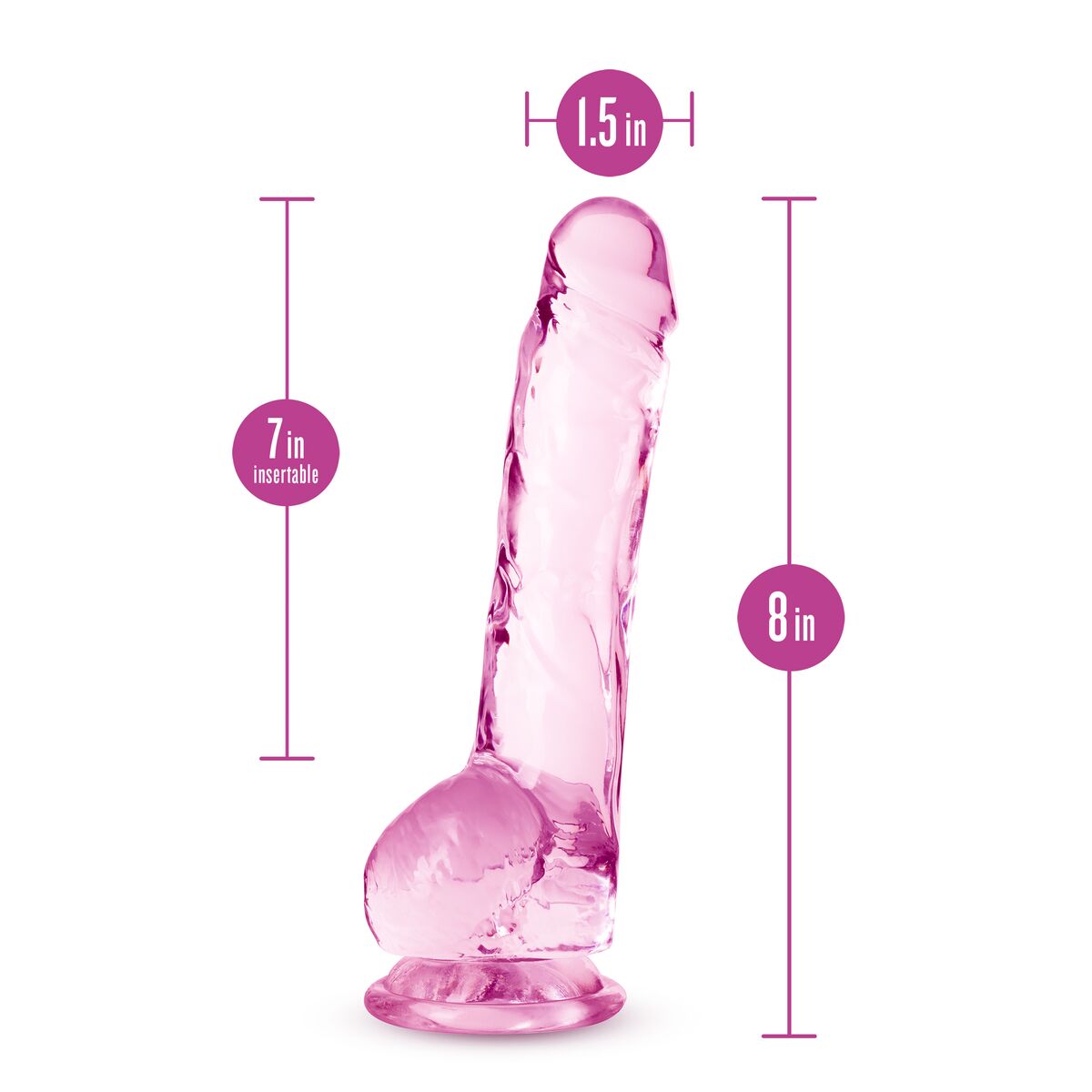 Realistisk dildo Blush Naturally Yours TPE Ø 3,3 cm - 6