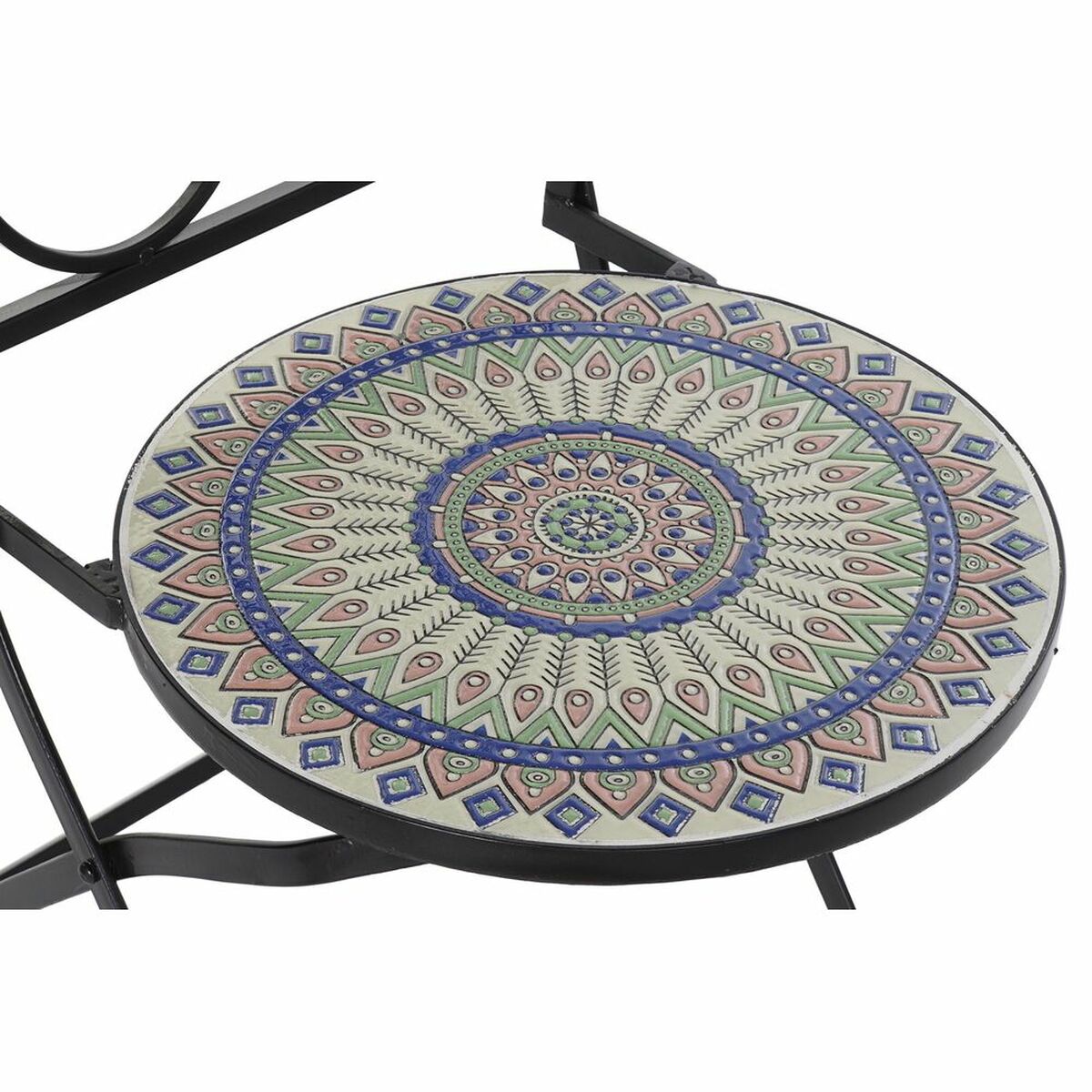 Kerti szék DKD Home Decor Svart 39 x 50 x 93 cm Keramik Multicolour Smide (39 x 50 x 93 cm) - 8