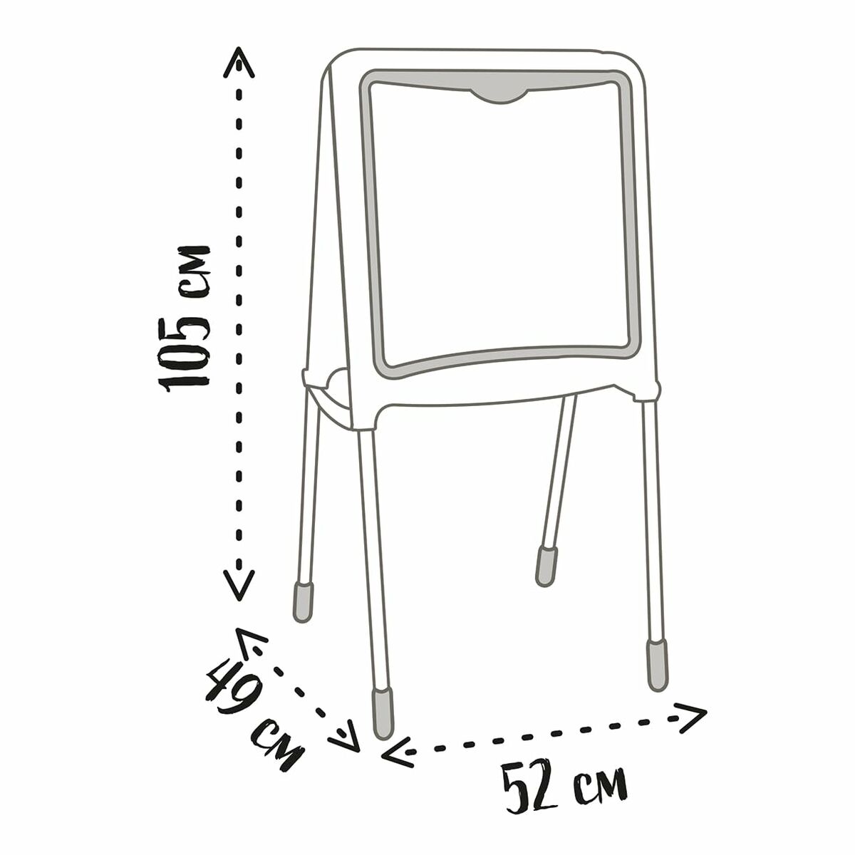 Tvåsidig skrivtavla Smoby Hopfällbar 80 Delar 105 x 49 x 52 cm - 4