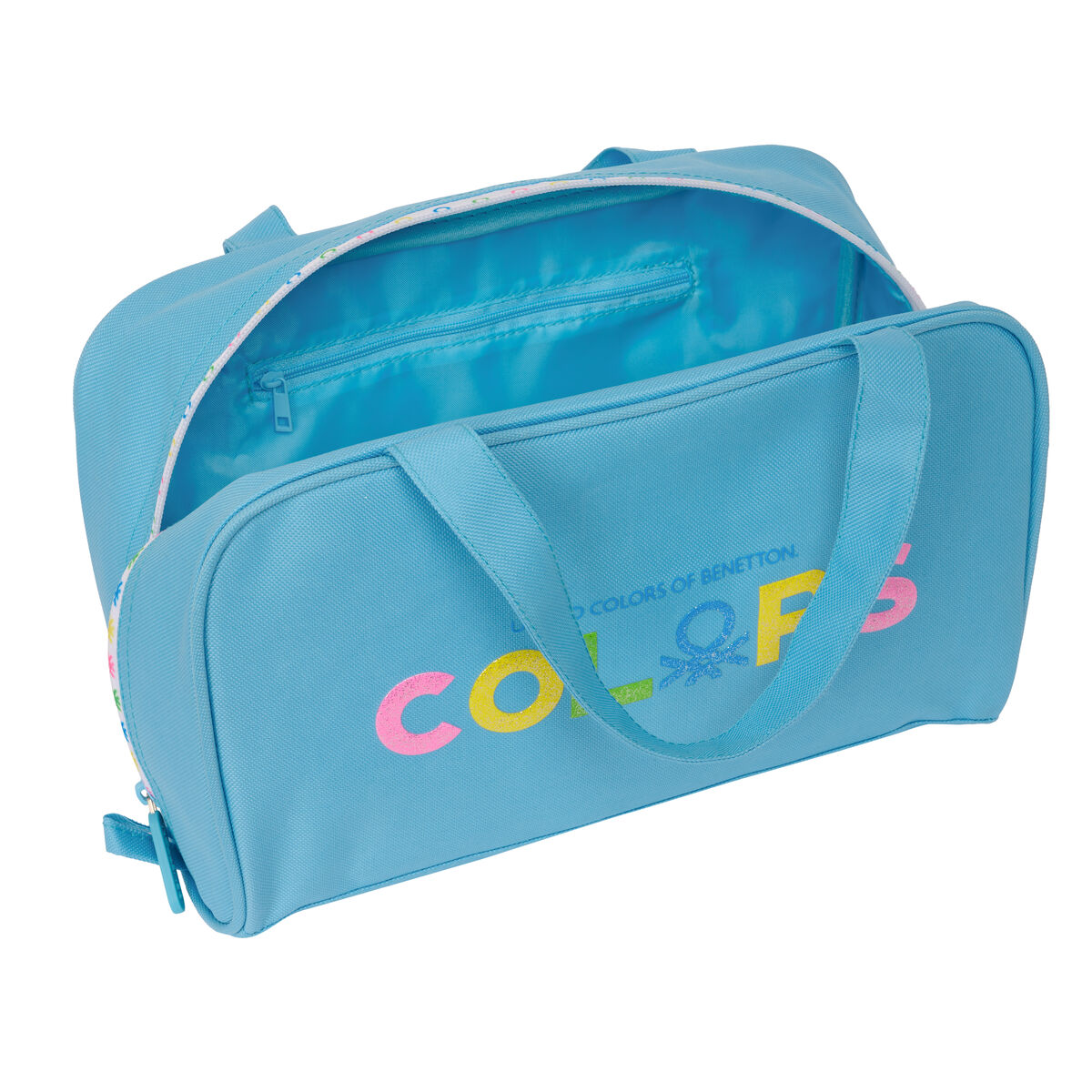 Skolnecessär Benetton Spring Himmelsblå 31 x 14 x 19 cm - 2