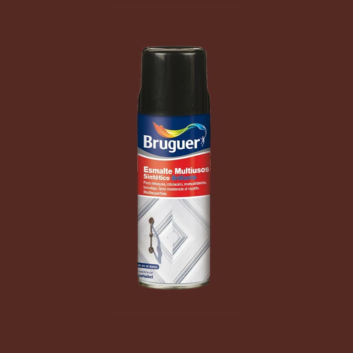 Syntetisk emaljfärg Bruguer 5197984 Spray Flera användningsområden Brun 400 ml - 2