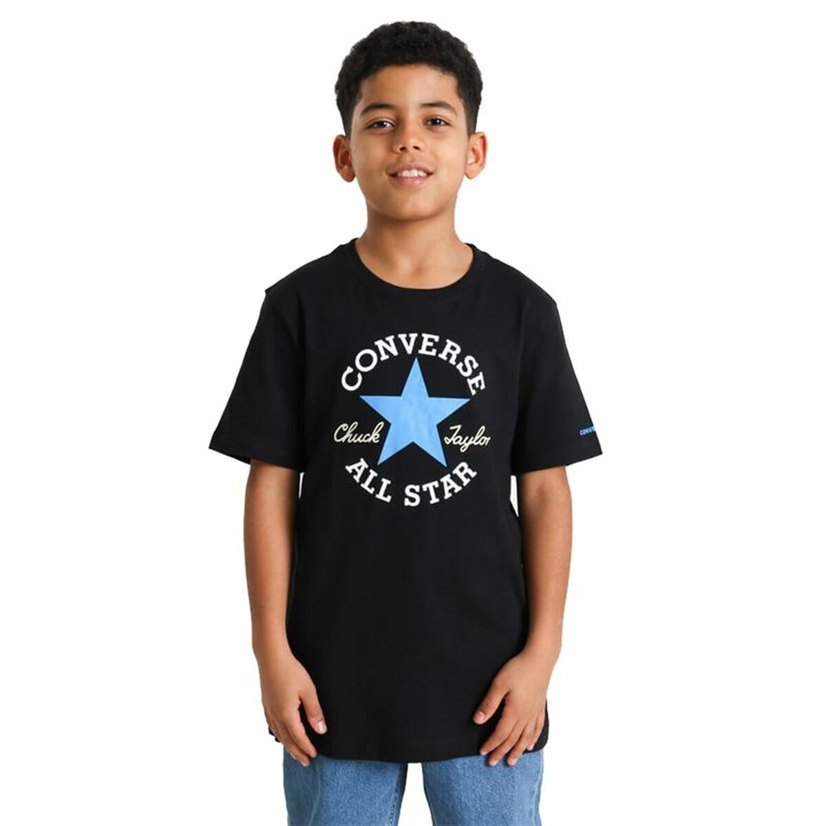 Barn T-shirt med kortärm Converse Sustainable Core Svart
