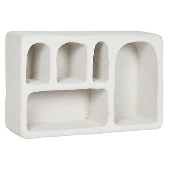 Bokhylla Home ESPRIT Vit Gran Trä MDF 80 x 18 x 48 cm Vägg