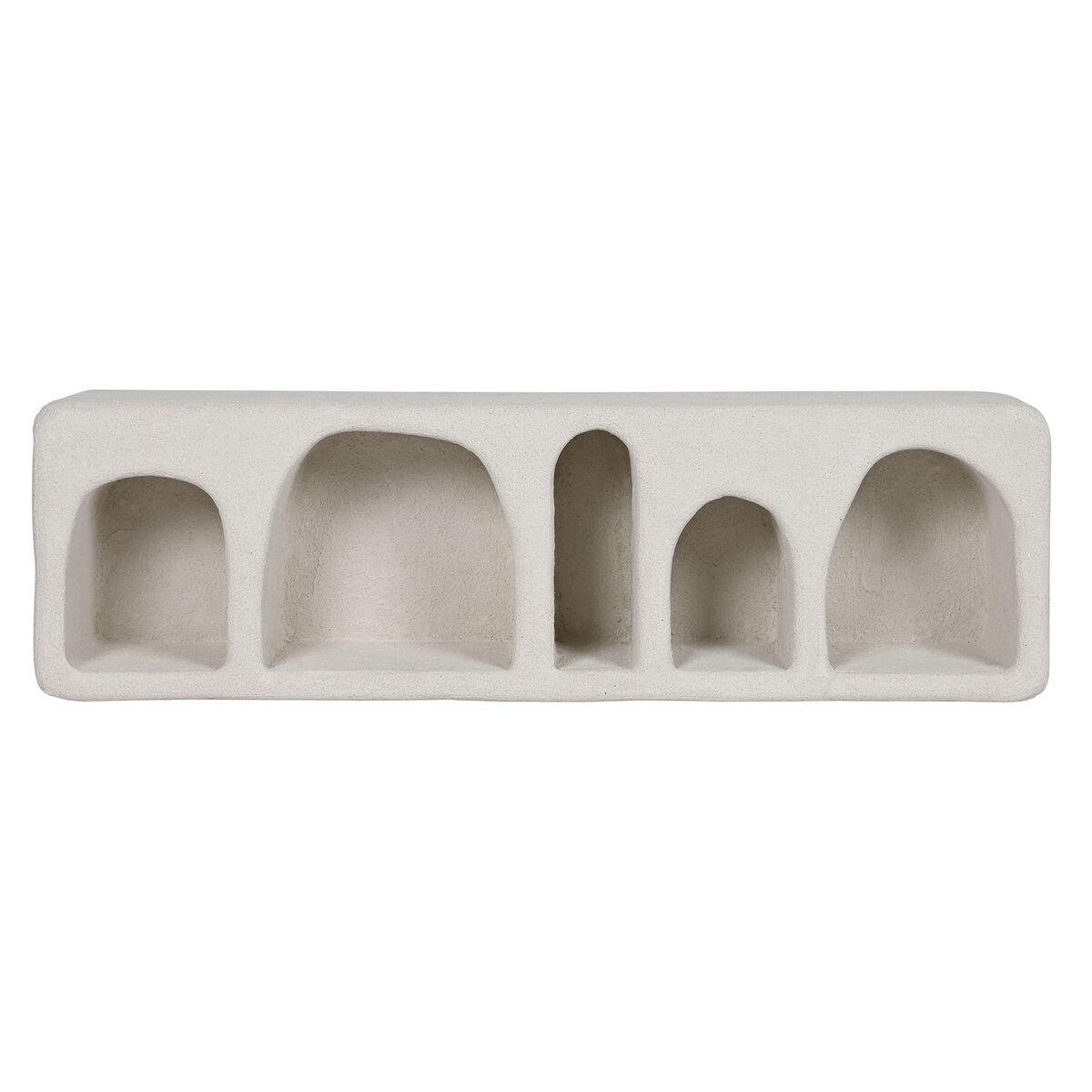 Bokhylla Home ESPRIT Vit Gran Trä MDF 100 x 18 x 30 cm Vägg - 4