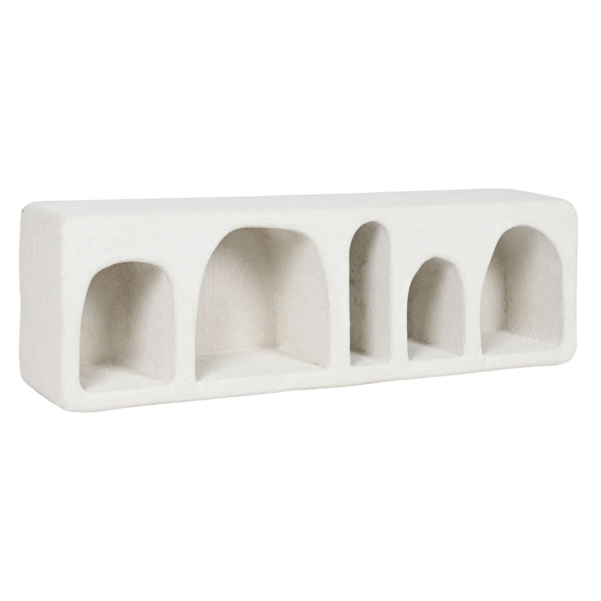 Bokhylla Home ESPRIT Vit Gran Trä MDF 100 x 18 x 30 cm Vägg
