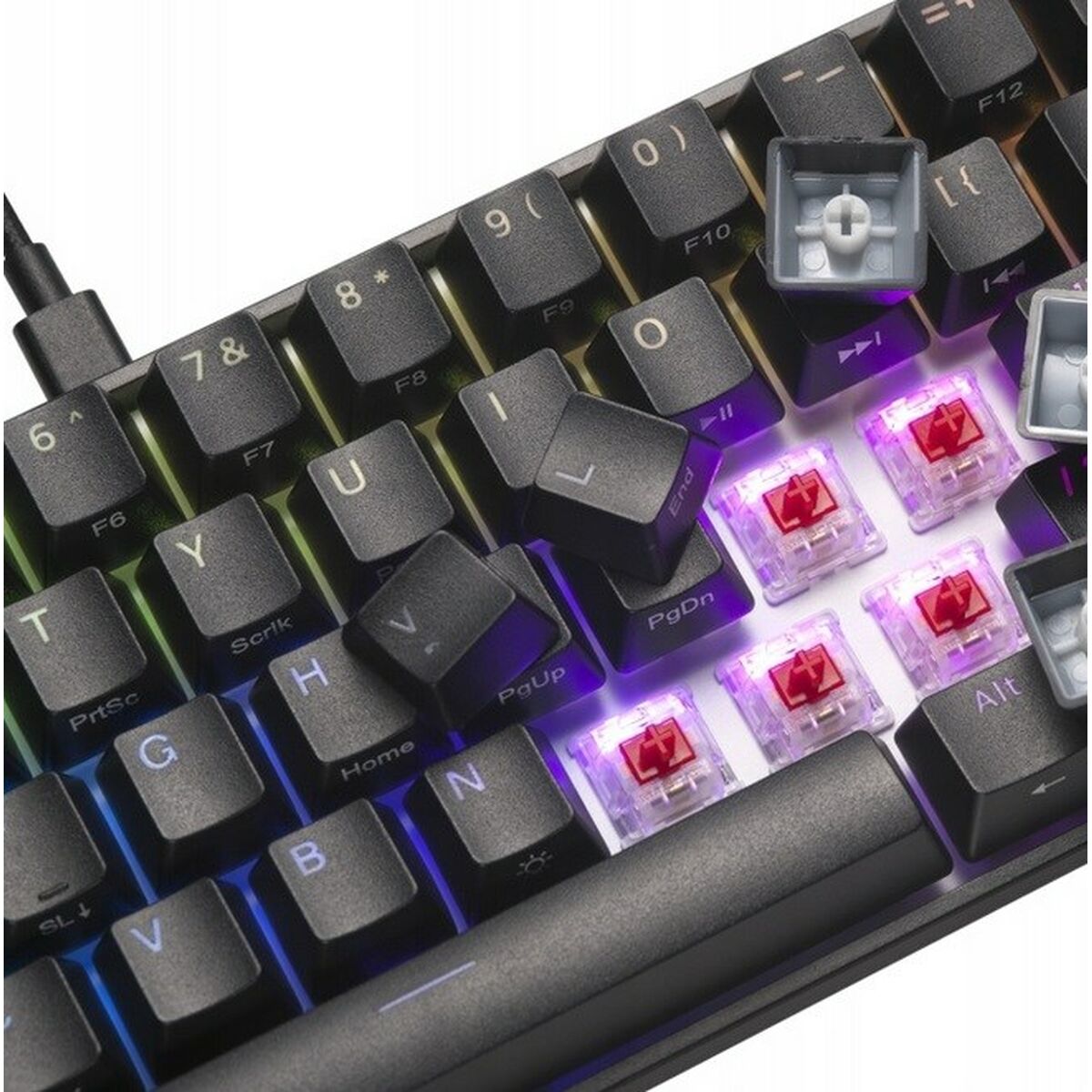 Mekaniskt tangentbord Mad Catz KS63NMUSBL000-0 Svart Multicolour Svartvit