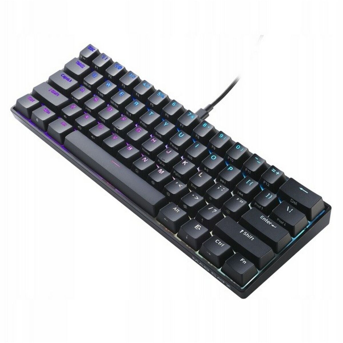 Mekaniskt tangentbord Mad Catz KS63NMUSBL000-0 Svart Multicolour Svartvit - 6