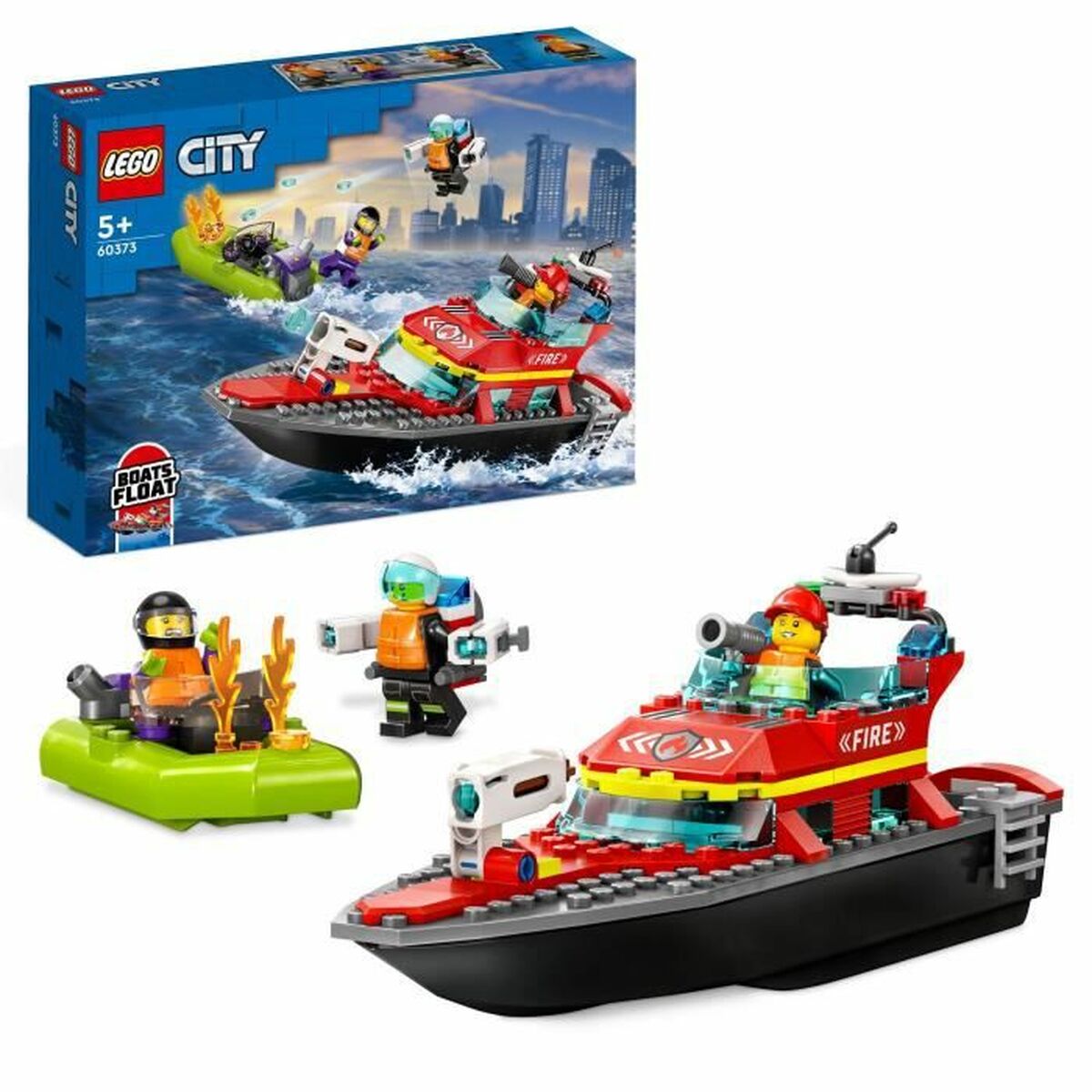 Byggsats Lego City 60373 The firefighters' rescue boat Multicolour 144 Delar